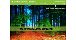 Desktop Screenshot of cedarcreekcondos.com